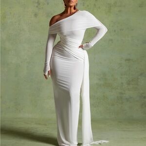 Elegant Off-Shoulder White Dress